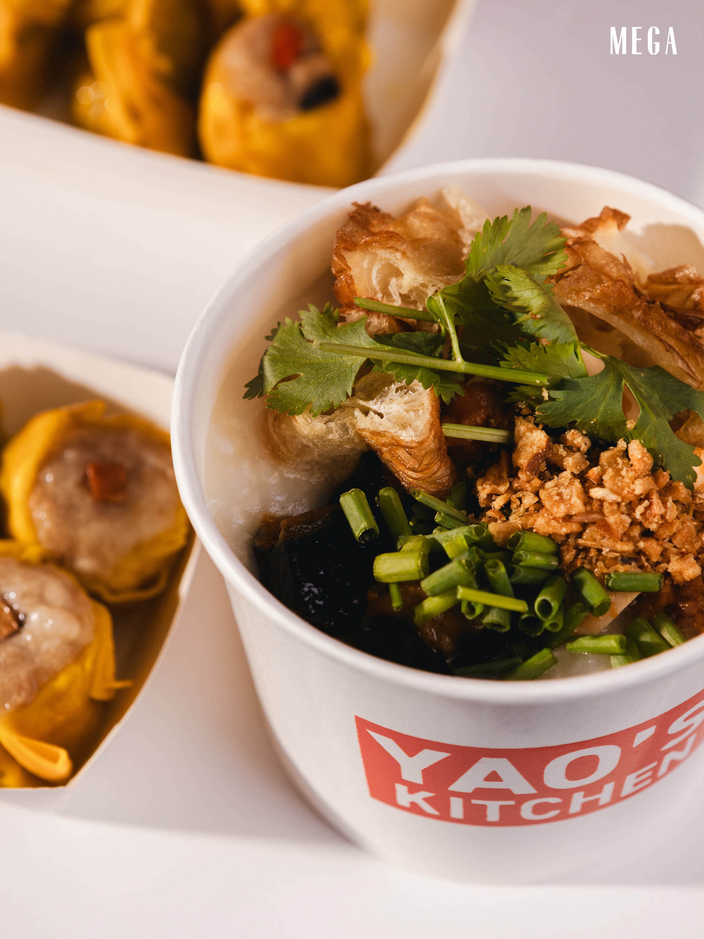 Overhead congee and dimsum
